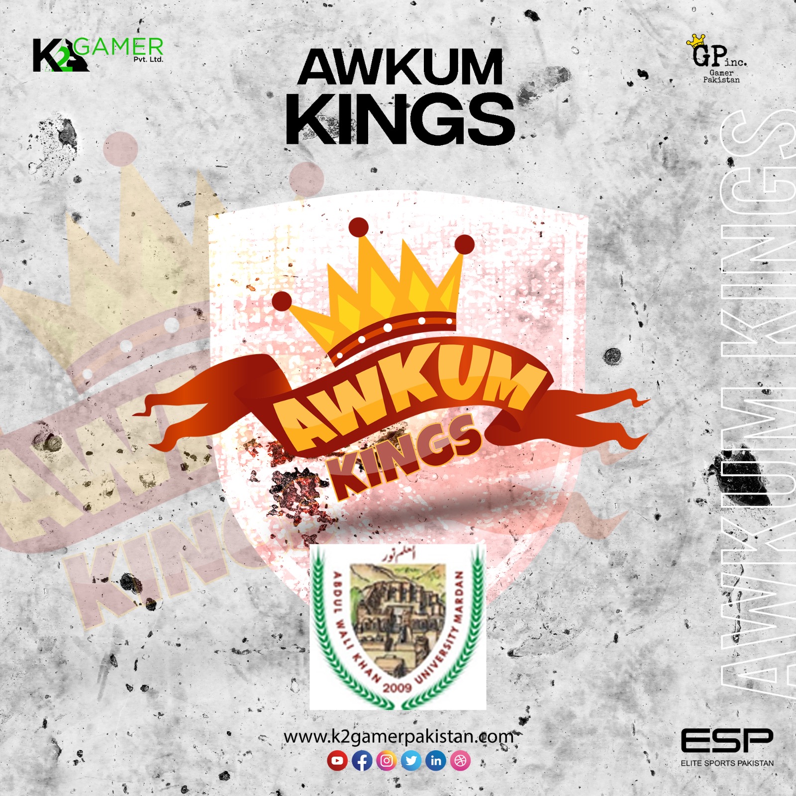 Abdul Wali Khan University Mardan's powerhouse team - the AWKUM KINGS! 🏆👑