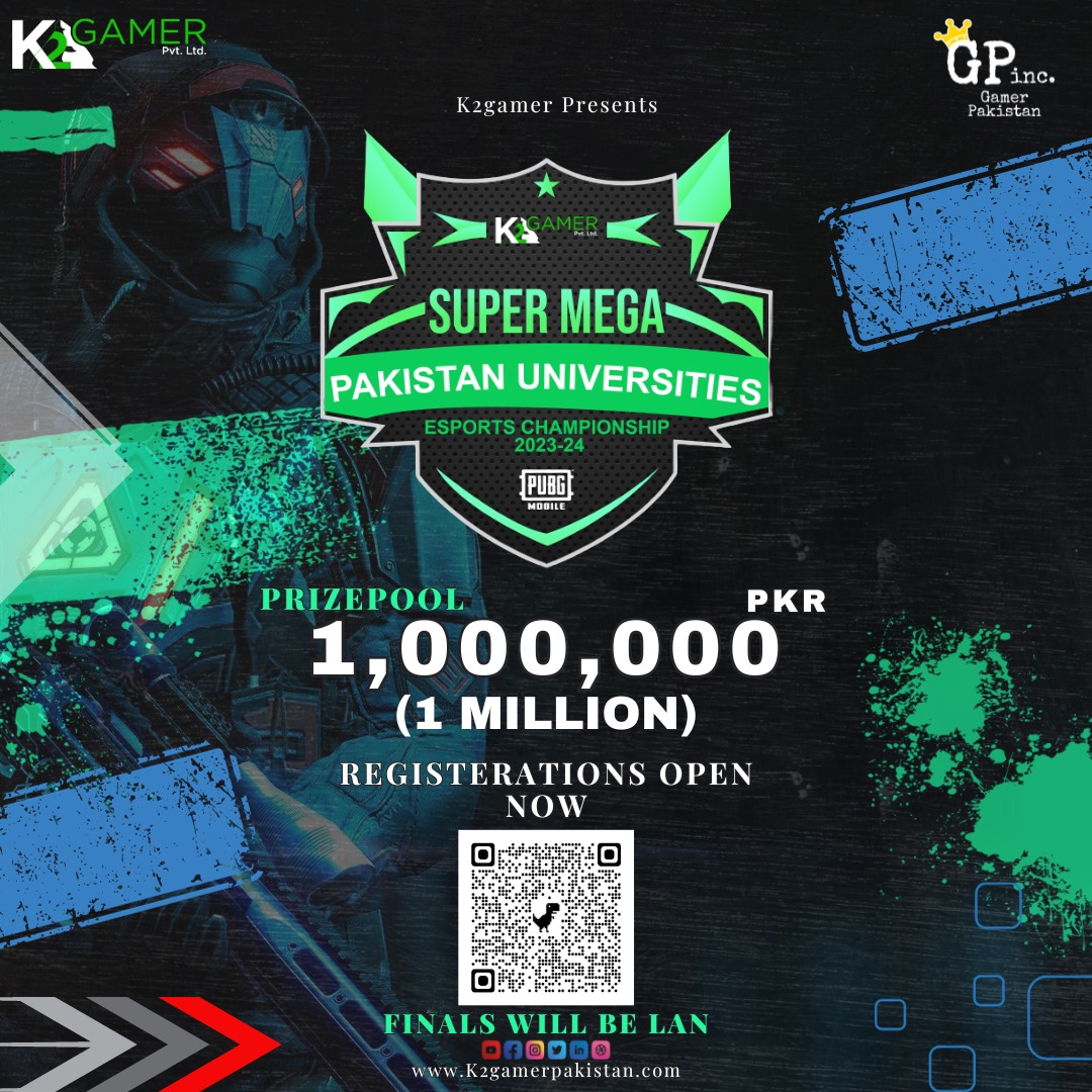 K2Gamer Pakistan Announces Super Mega Pakistan Universities Esports Championship 2023-24