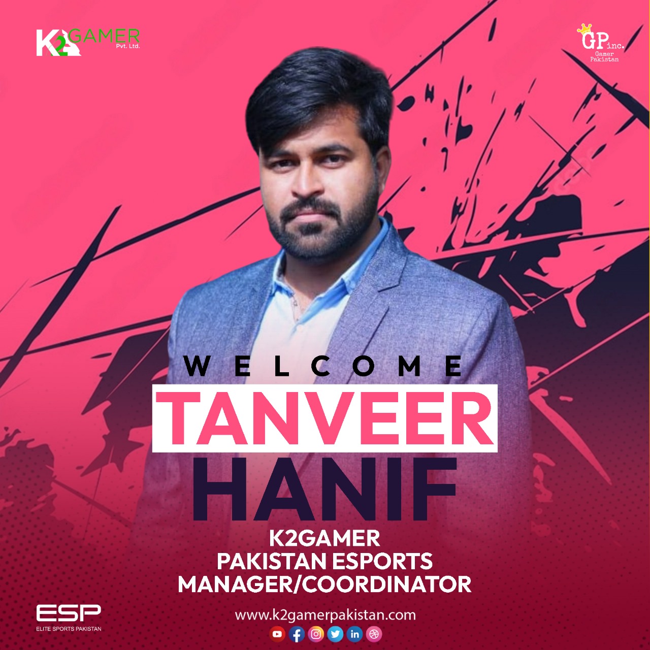 Welcome Tanveer Hanif to the K2 Gamer Pakistan.